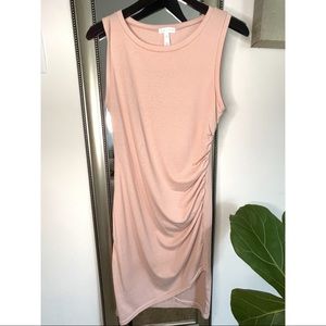 Brand new Leith Ruched Body-Con Tank Dress - Peach/Tan color
